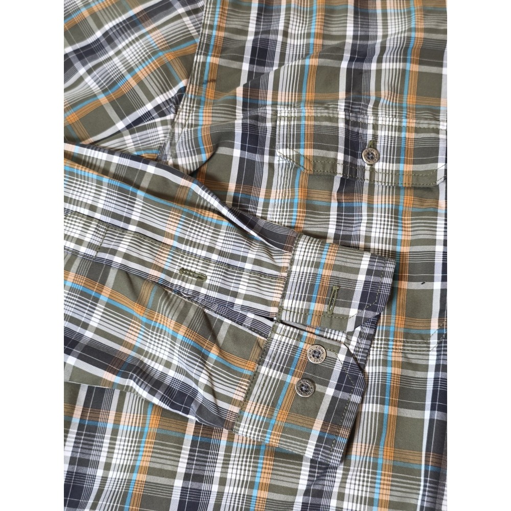KUHL Men's XXL Long Sleeve Button Down Green Blue Plaid Hiking Outdoor - Picture 4 of 10
